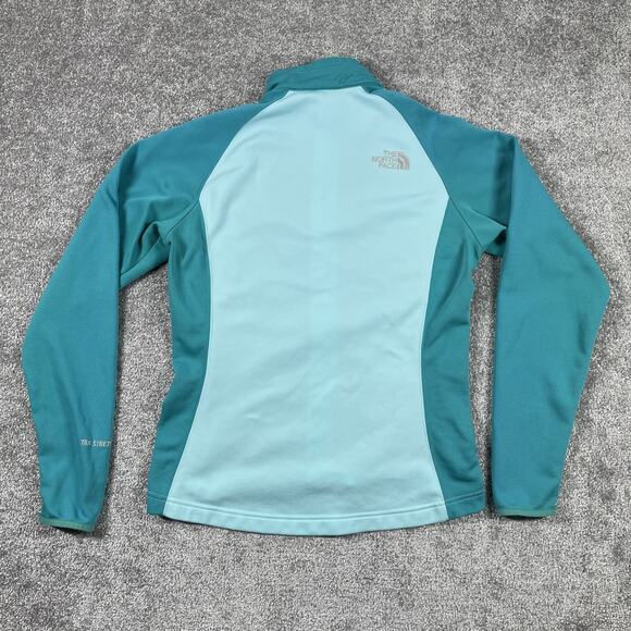 North Face Jacket Womens Small Zip Up TKA Stretch Thermal Fleece Rouching - Picture 12 of 16
